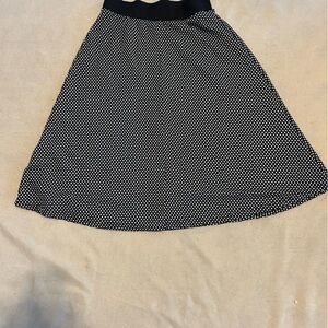 Ivy vintage Black and White Polka Dot below knee/midi skirt polka dot Size L